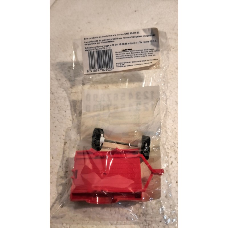 qq SCALEXTRIC EXIN 2202 BLISTER  REMOLQUE ROJO  + HOJA ADHESIVOS *