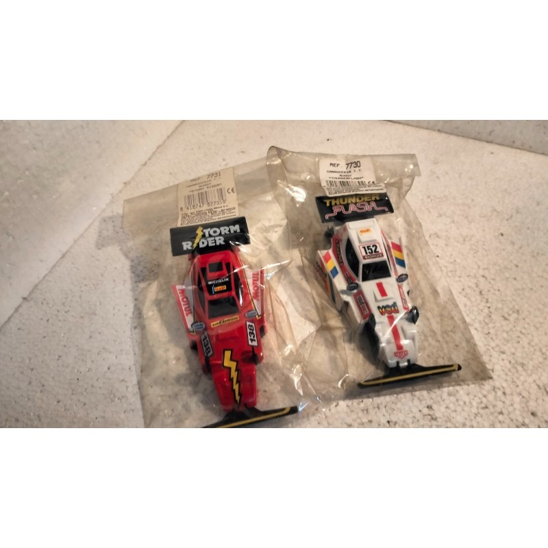 qq 7730/31 SCALEXTRIC EXIN TT CARR BUGGY  THUNDERFLASH & STORMRIDER EN BLISTER *