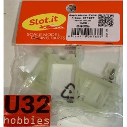 SLOT CAR SLOT.IT CH82B SOPORTE MOTOR ANGLEWINDER 1,0mm OFFSET HARD EVO6