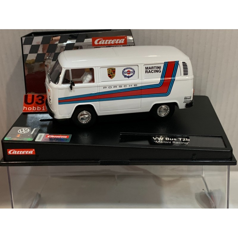 SLOT CAR CARRERA EVOLUTION 27838 VOLKSWAGEN VW BUS T2B MARTINI RACING