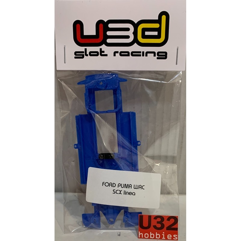 U3D CHASIS 3D FORD PUMA WRC LINEA AZUL SCALEXTRIC