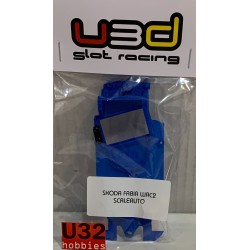 U3D CHASIS 3D SKODA FABIA WRC 2 ANGLEWINDER AZUL SCALEAUTO