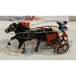 SLOT CAR CIRCUIT 24 TIERCE24 SULKY AZUL CABALLO NEGRO