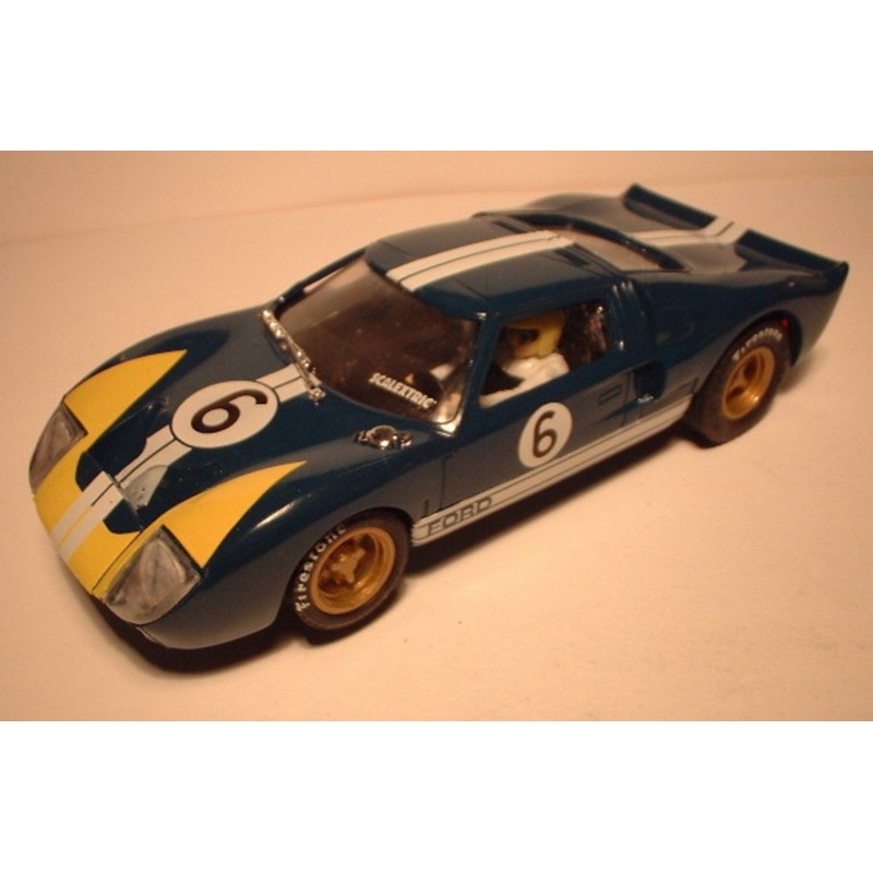 SLOT CAR SCX SCALEXTRIC ALTAYA COCHES MITICOS FORD GT 40  - 6 DARK BLUE L. E.