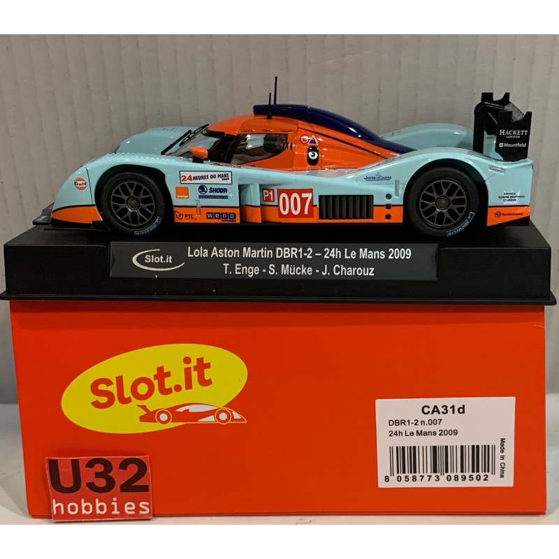 SLOT CAR SLOT.IT CA31D LOLA ASTON MARTIN DBR1-2 -007 LE MANS 2009 T.ENGE-S.MUCKE