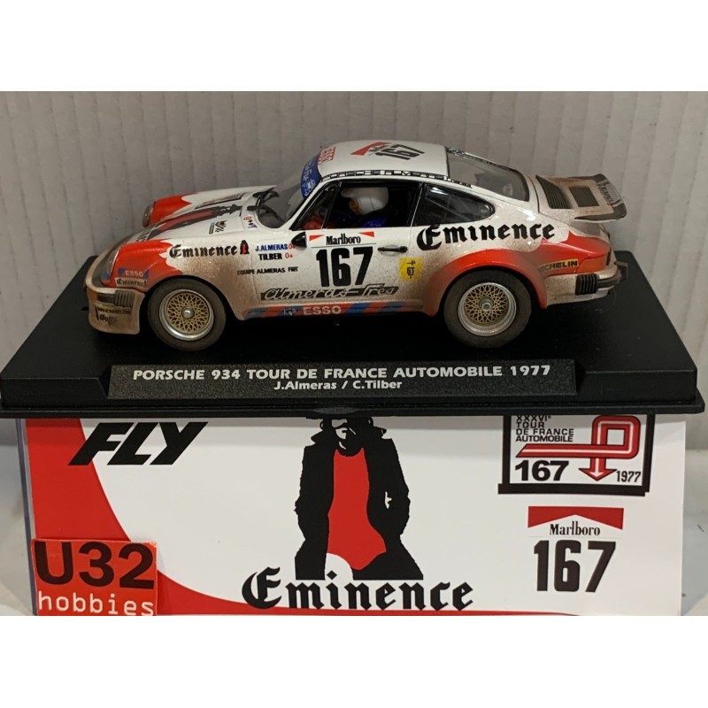 SLOT CAR FLY A2092AR PORSCHE 934 -167 TOUR DE FRANCE  1977 J.ALMERAS EFECT BARRO