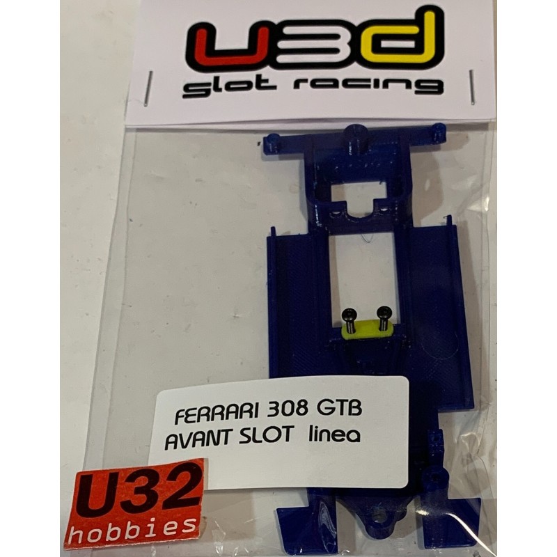 U3D CHASIS 3D FERRARI 308 GTB EN LINEA AZUL AVANT SLOT