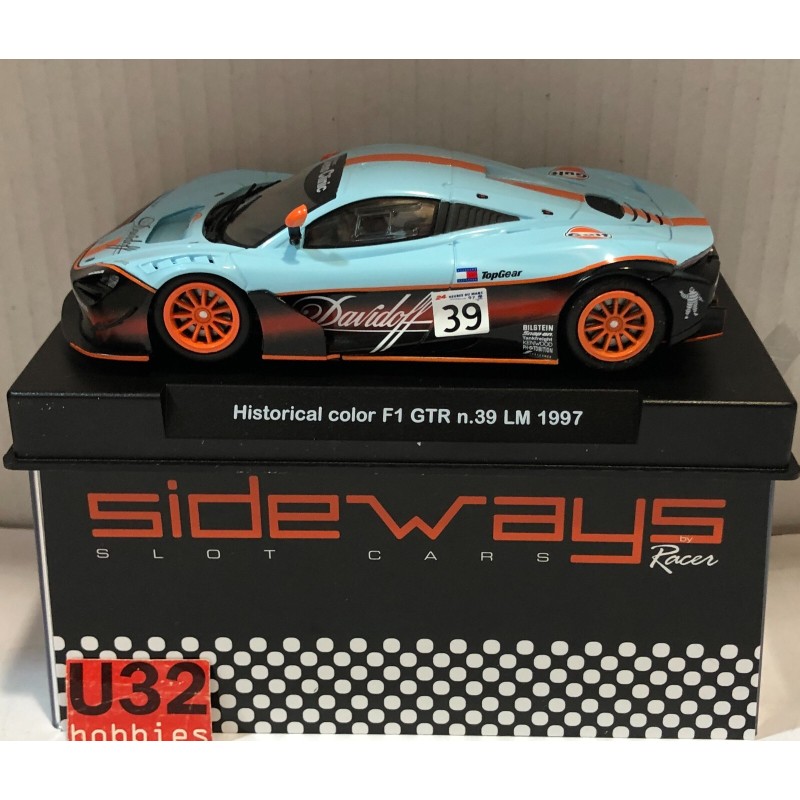 SLOT CAR RACER SIDEWAYS SWCAR04B McLAREN F1 GTR -39 LE MANS '97 GULF HIST.COLORS