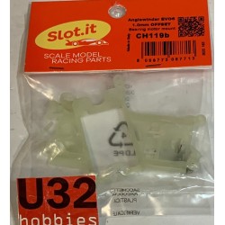 SLOT CAR SLOT.IT CH119B SOPORTE MOTOR ANGLEW 1mm OFFSET HARD EVO6 RODAMIENTOS