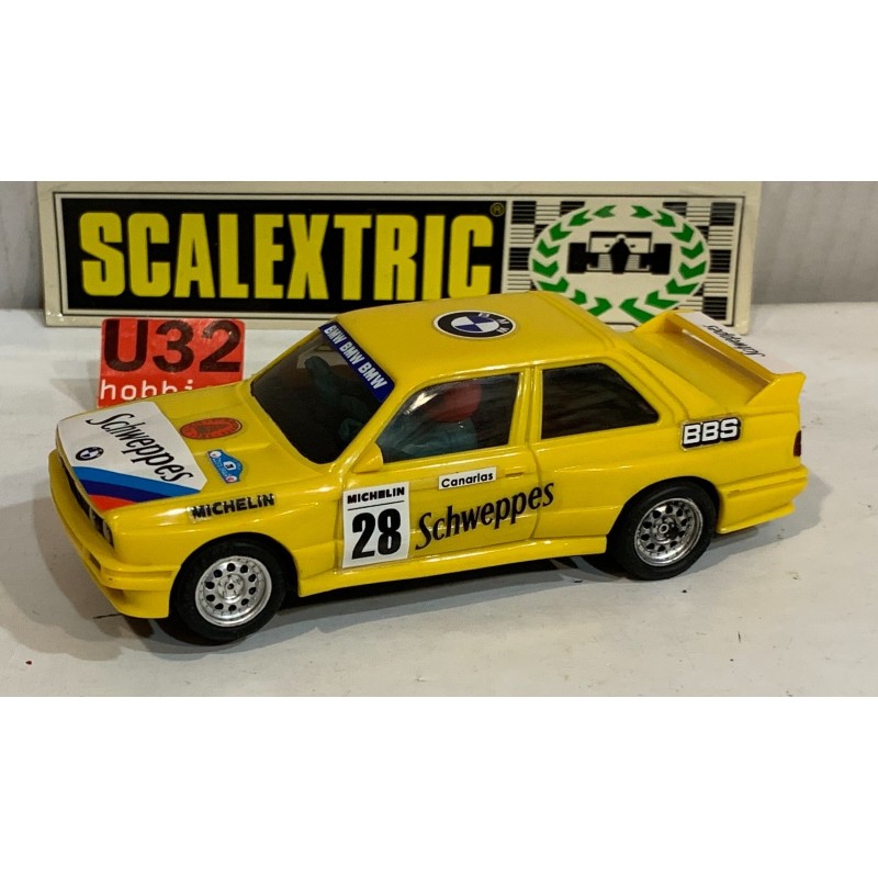 SLOT CAR SCX SCALEXTRIC EXIN 8323 BMW M3 -28 SCHWEPPES CANARIAS