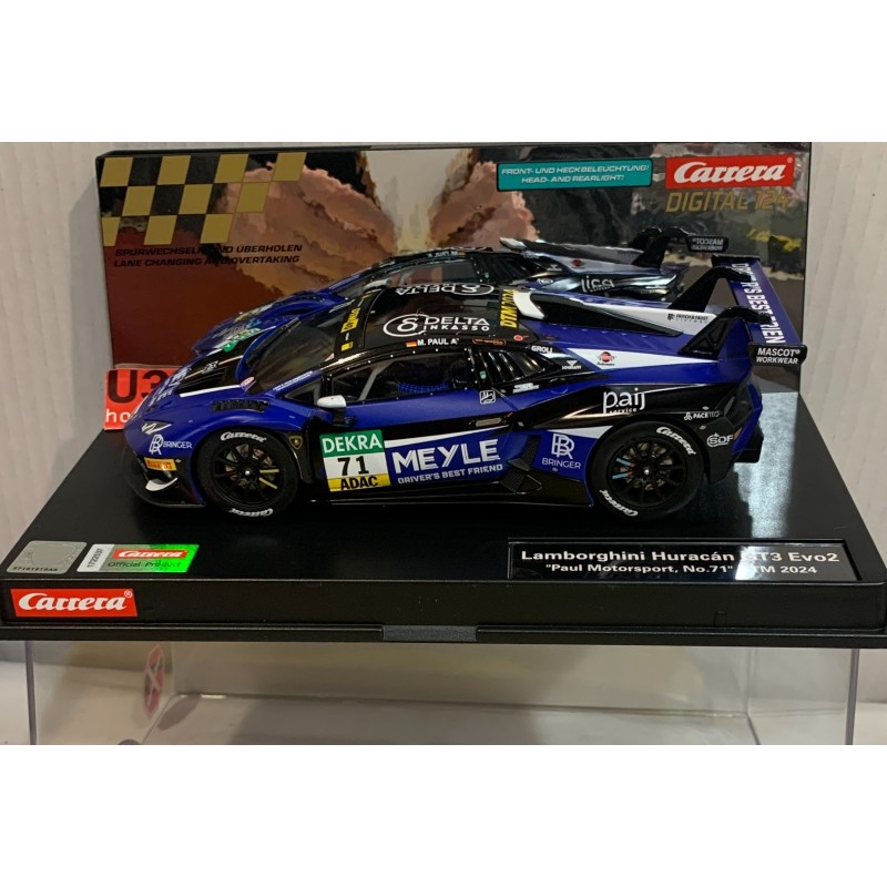 SLOT CAR CARRERA EXCLUSIV 23987 LAMBORGHINI HURACAN GT3 EVOII -71  DIGITAL 1/24