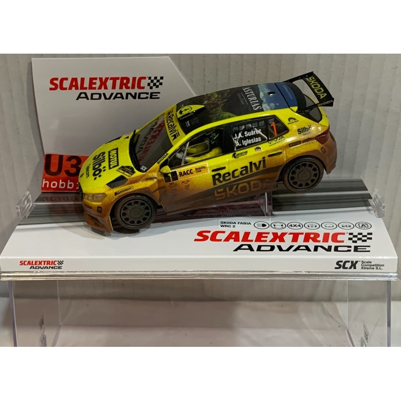 SLOT CAR SCX SCALEXTRIC ADVANCE E10565S300 SKODA FABIA WRC2 -1 COHETE SUAREZ