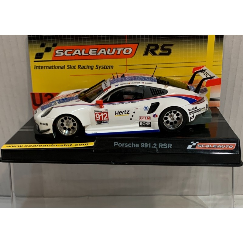 SLOT CAR SCALEAUTO SC-6247RS PORSCHE 911 (991.2) -912 24H.DAYTONA 2019 E.BAMBER