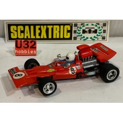 SLOT CAR SCALEXTRIC EXIN C-48 FORD TYRRELL 001 F1 -8 ROJO OSCURO  J.STEWART