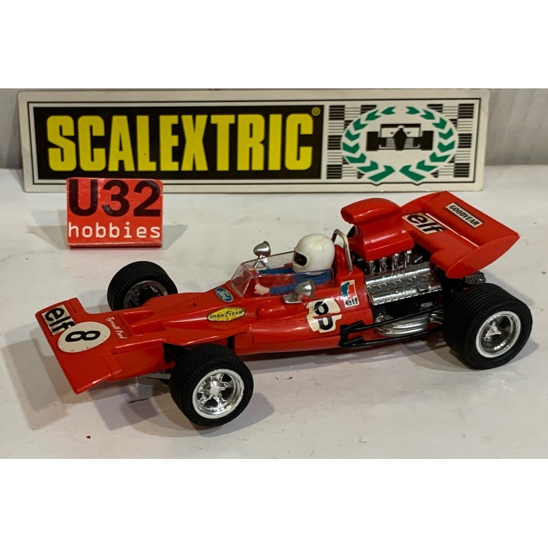 SLOT CAR SCALEXTRIC EXIN C-48 FORD TYRRELL 001 F1 -8 ROJO OSCURO  J.STEWART
