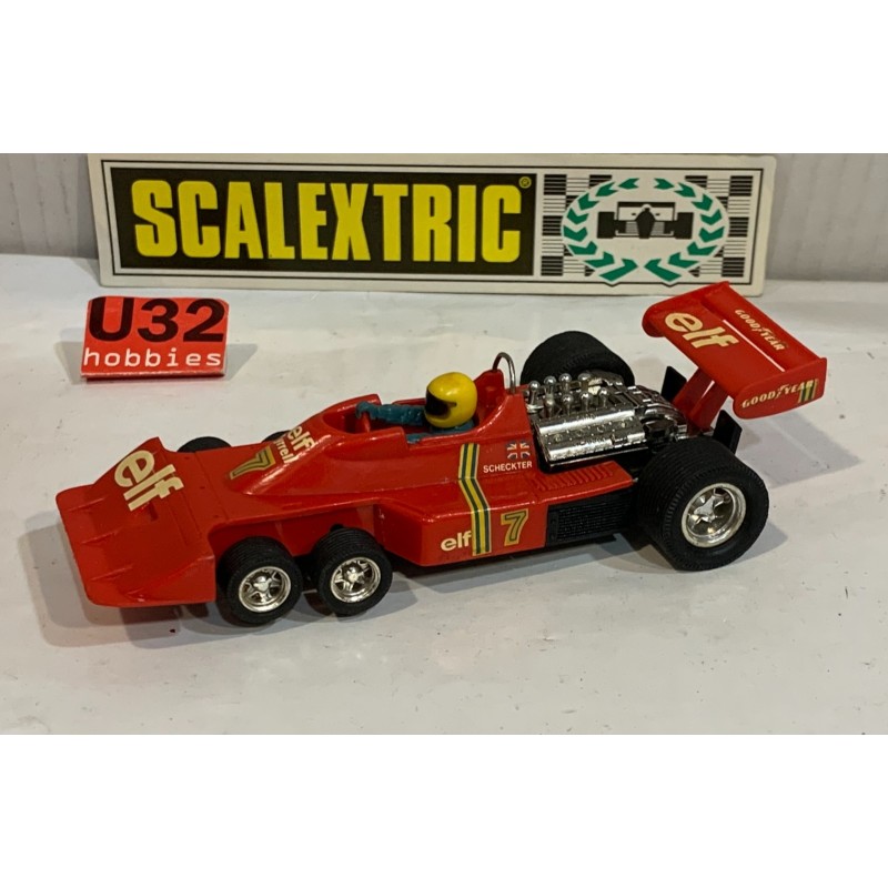 SLOT CAR SCX SCALEXTRIC EXIN C-4O54 FORD TYRRELL P34 6 RUEDAS F1 -7 ROJO OSCURO