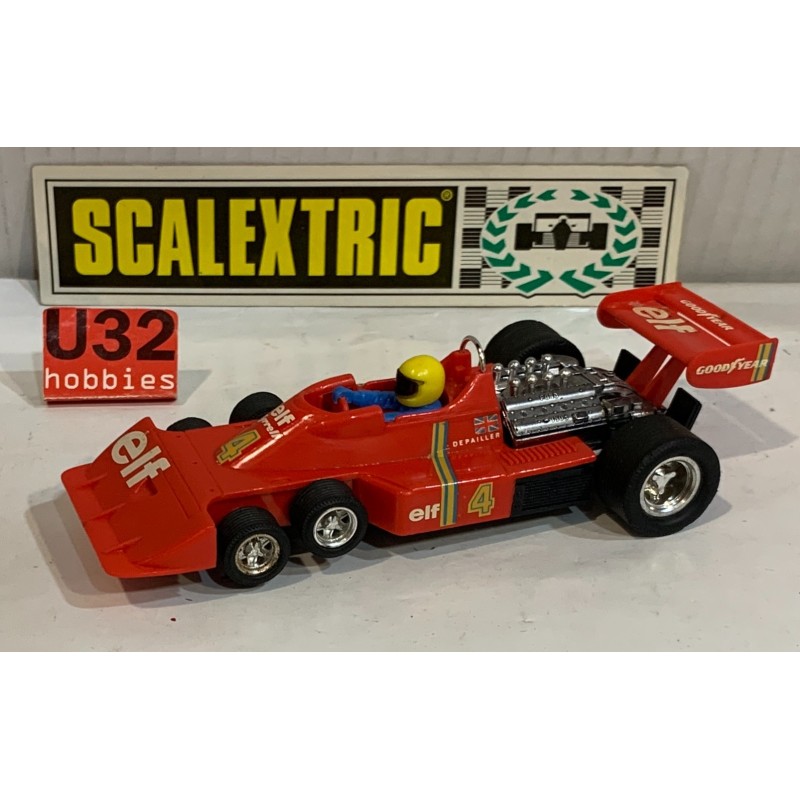 SLOT CAR SCX SCALEXTRIC EXIN C-4O54 FORD TYRRELL P34 6 RUEDAS F1 -4 ROJO