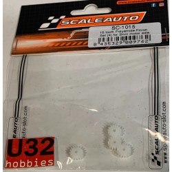 SCALEAUTO SC-1015 PIÑON 15D NYLON M50 2mm 4 UNIDADES