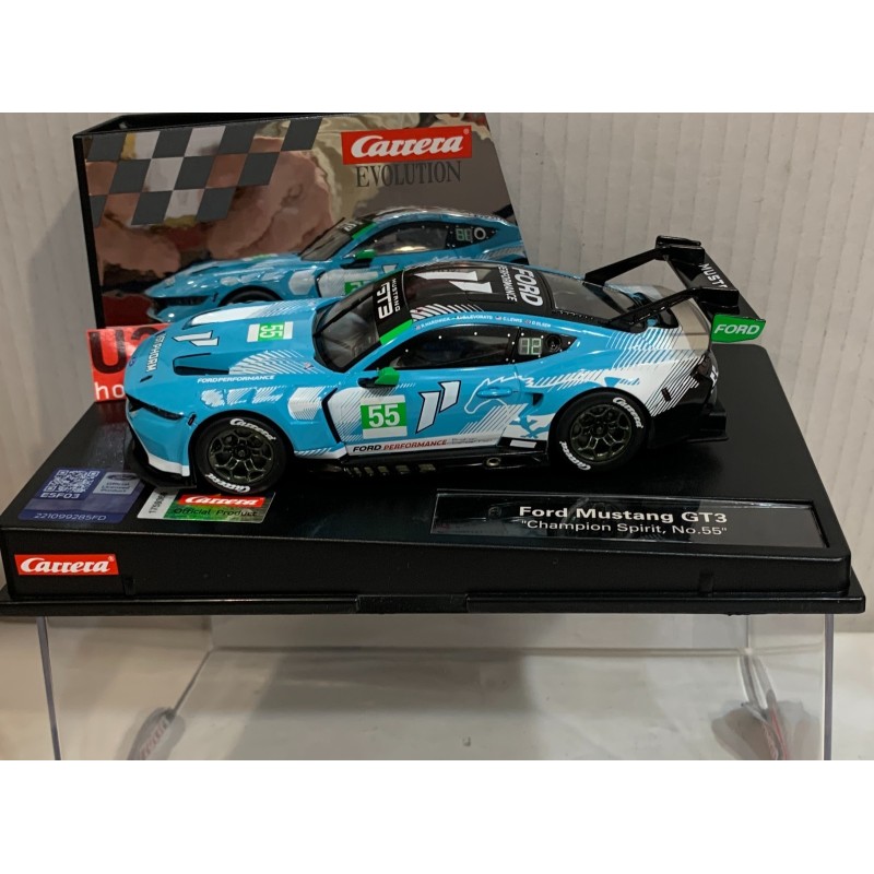 SLOT CAR CARRERA EVOLUTION 27809 FORD MUSTANG GT3 -55 CHAMPION SPIRIT MARDWICK