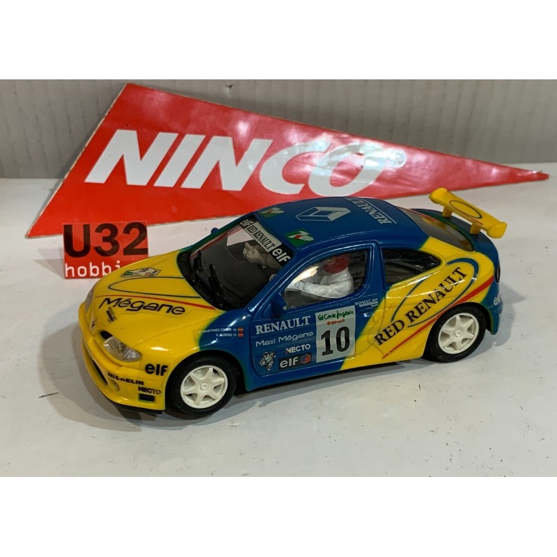 SLOT CAR NINCO 50143 RENAULT MEGANE -10 RED RENAULT M.MARTINEZ-F.ALONSO