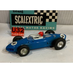 SLOT CAR SCX TRIANG SCALEXTRIC  MM/C62 FERRARI 156 -34 F1 AZUL MADE IN FRANCE