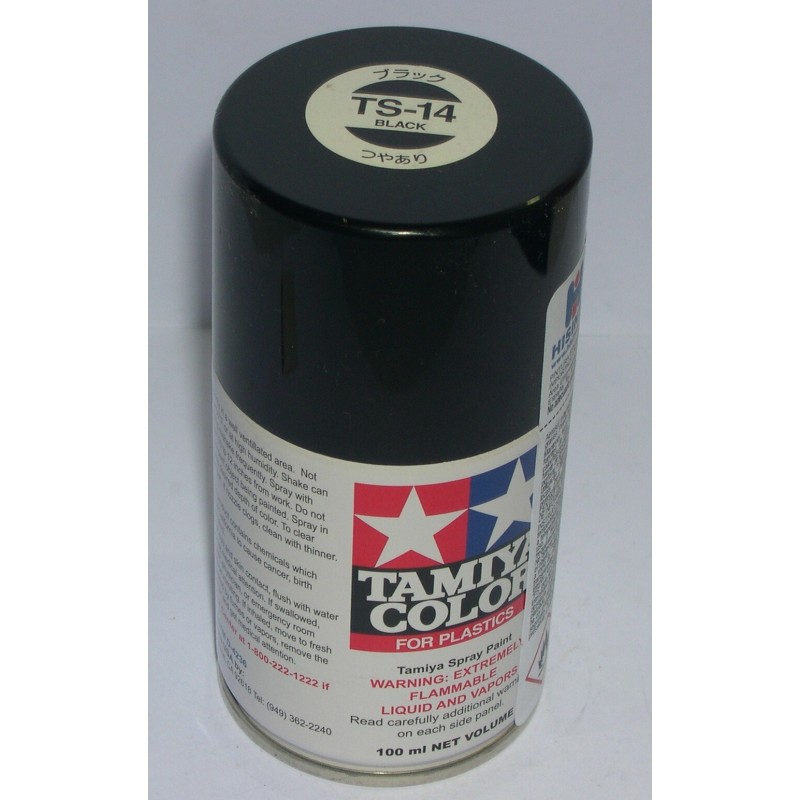 TAMIYA 85014 TS-14 SPRAY PINTURA  NEGRO PARA MODELISMO 100ML