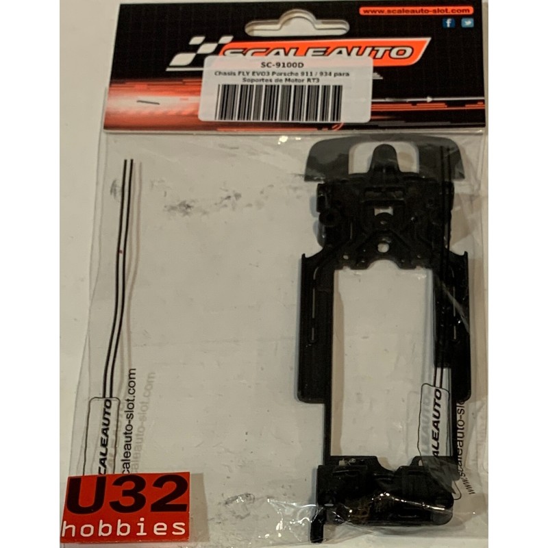 SCALEAUTO FLY EVO 3 SC-9100D  CHASIS PORSCHE 911/934 PARA SOPORTES MOTOR RT3