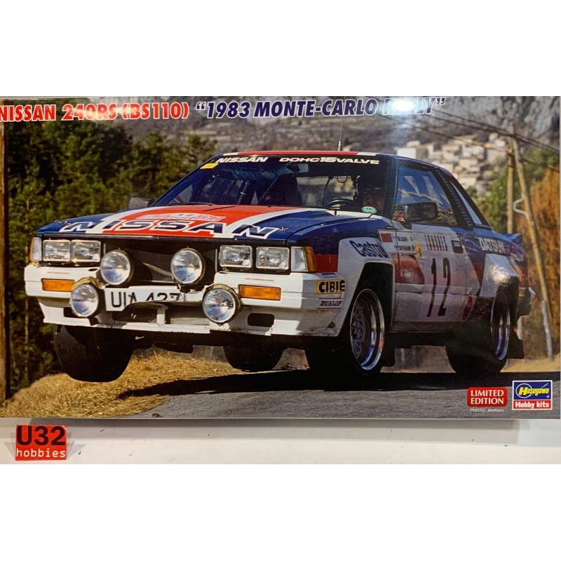 HASEGAWA 20727 KIT 1/24 NISSAN 240RS (BS110) RALLY MOMTE CARLO 1983