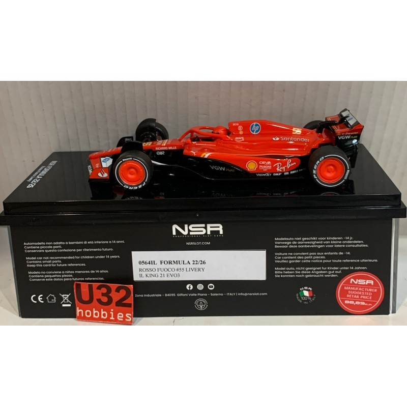 SLOT CAR NSR 0564IL FERRARI F1 75 -55 2025 CARLOS SAINZ