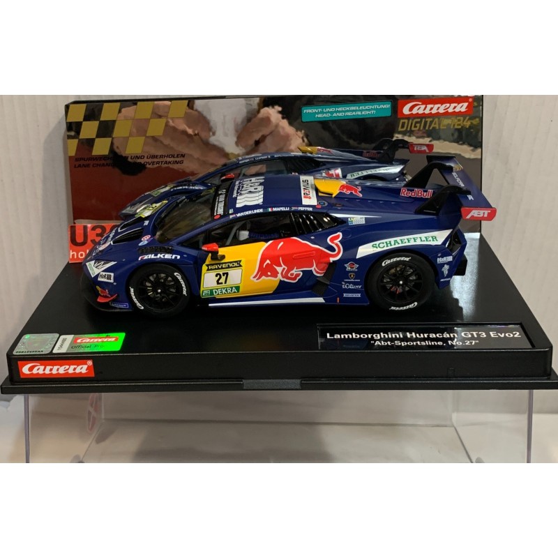 SLOT CAR CARRERA EXCLUSIV 23985 LAMBORGHINI HURACAN GT3 -27 ABT  DIGITAL 1/24