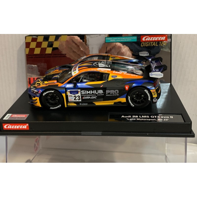 SLOT CAR CARRERA EXCLUSIV 23990 AUDI R8 LMS GT3 EVOII -23 LAND DIGITAL 1/24