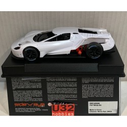 SLOT CAR RACER SIDEWAYS SWCAR02K FORD GT WHITE COMPLETE KIT