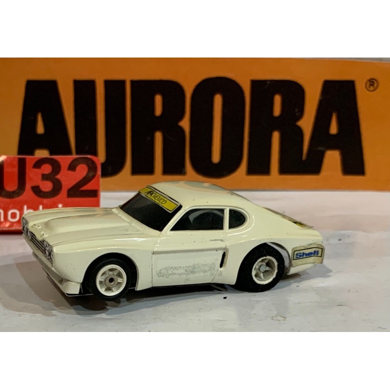 SLOT CAR AURORA AFX FORD CAPRI RS 2600 WHITE INTERNATIONAL
