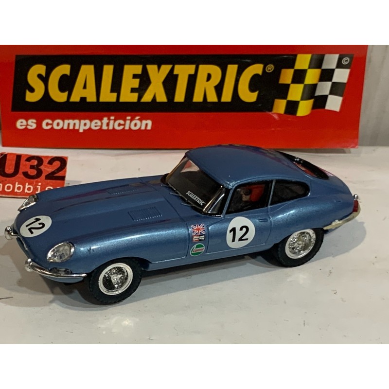 SLOT CAR SCX SCALEXTRIC ALTAYA COCHES MITICOS  JAGUAR E TYPE -12 MET BLUE LTD.ED