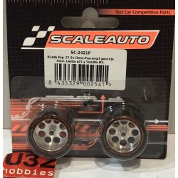 SCALEAUTO SC-2421P RUEDA ESPUMA 27.5x13mm LLANTA 21mm EJE 3mm ALIG. PROCOMP 3