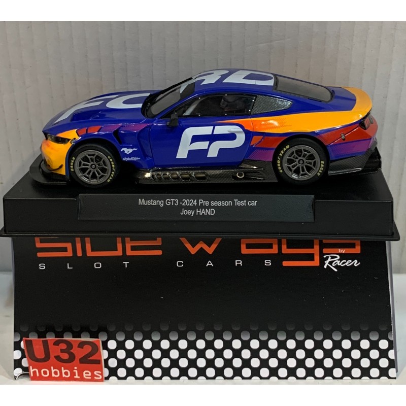 SLOT CAR RACER SIDEWAYS SWCAR10A FORD MUSTANG GT3 PRE SEASON TEST CAR J.HAND