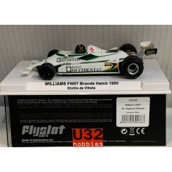 SLOT CAR FLY FLYSLOT F01302 WILLIAMS FW07 -7 BRANDS HACTH 1980 EMILIO DE VILLOTA