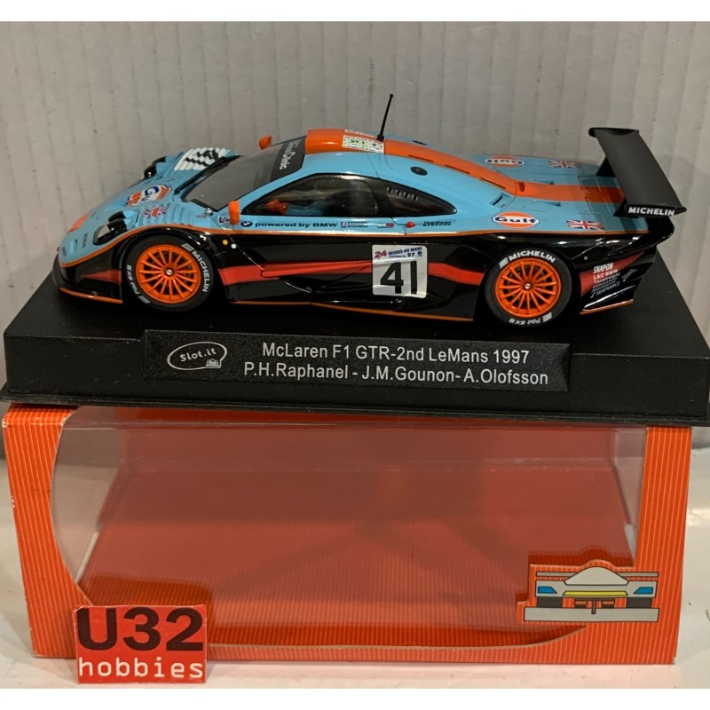 SLOT CAR SLOT.IT CA10D McLAREN F1 GTR -41 LE MANS 1997 P.H.RAPHANEL-J.M.GOUNON