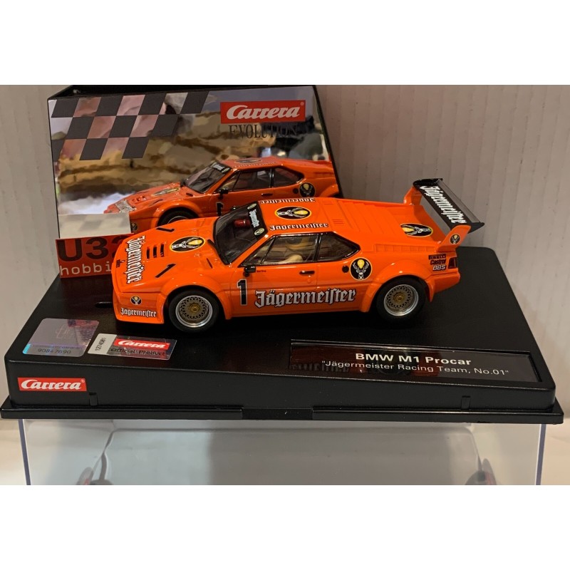 SLOT CAR CARRERA EVOLUTION 27792 BMW M1 PROCAR -01 JAGERMEISTER RACING TEAM