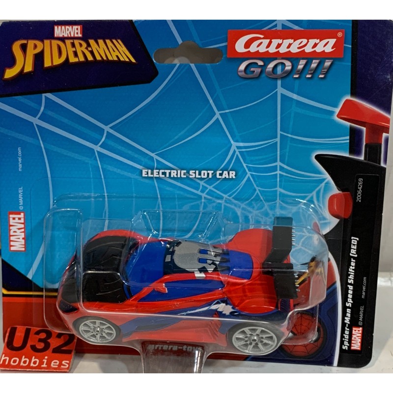 SLOT CAR  CARRERA GO!!! 64269 SPIDER-MAN SPEED SHIFTER RED