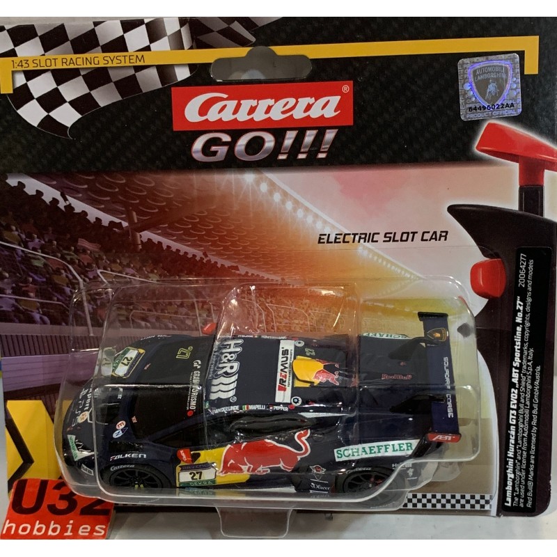 SLOT CAR  CARRERA GO!!! 64277 LAMBORGHINI HURACAN GT3 EVOII -27 ABT SPORTSLINE
