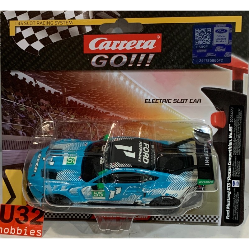 SLOT CAR  CARRERA GO!!! 64279 FORD MUSTANG GT3 -55 PROTON COMPETITION