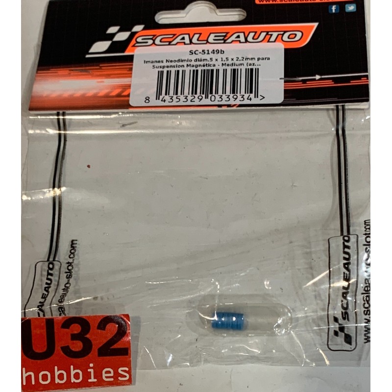 SCALEAUTO SC-5149B IMANES NEODIMIO DIAM.5x1.5x2.2mm PARA SUSP.MAGNETICA MEDIUM