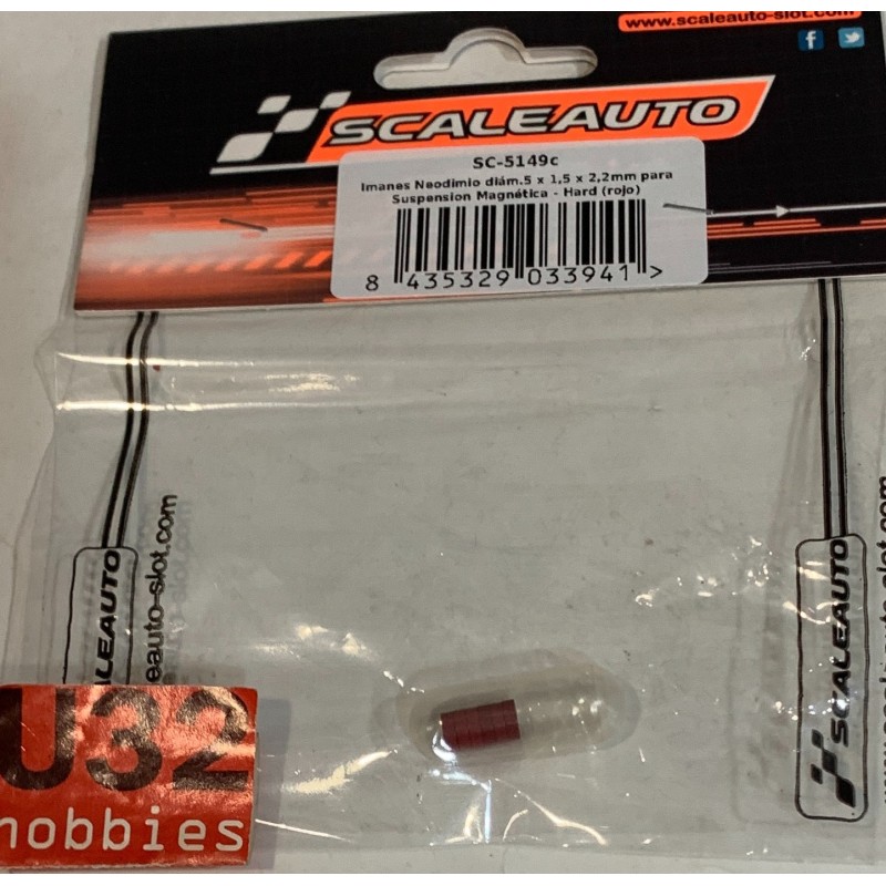 SCALEAUTO SC-5149C IMANES NEODIMIO DIAM.5x1.5x2.2mm PARA SUSP.MAGNETICA HARD