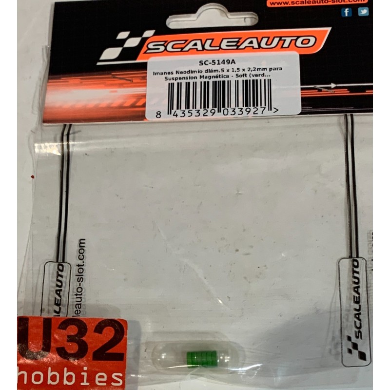 SCALEAUTO SC-5149A IMANES NEODIMIO DIAM.5x1.5x2.2mm PARA SUSP.MAGNETICA SOFT
