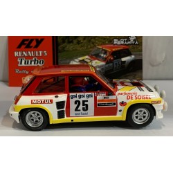 SLOT CAR FLY E2122 RENAULT 5 TURBO -25 RALLY CRITERIUM DES CEVENNES '82 DE MEYER
