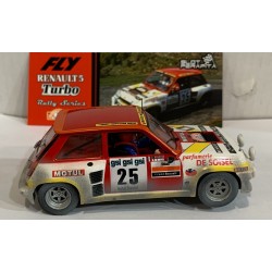 SLOT CAR FLY E2122AR RENAULT 5 TURBO -25 CRITERIUM DES CEVENNES '82 EFECTO BARRO