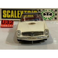 SLOT CAR SCX SCALEXTRIC EXIN C-32 MERCEDES 250SL -2 BLANCO  CAPOTA  NEGRO