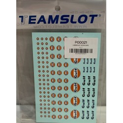 SLOT CAR TEAM SLOT P00021 CALCA LIBRERIAS SPONSORS GULF  1/32