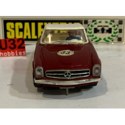 SLOT CAR SCX SCALEXTRIC EXIN C-32 MERCEDES 250SL -33 GRANATE  CAPOTA BEIGE